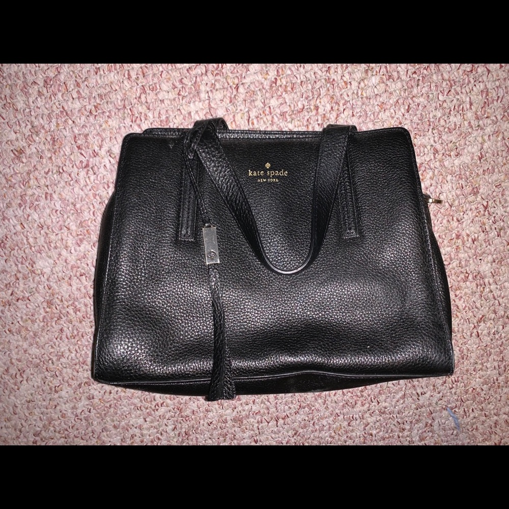 Black leather Kate spade shoulder bag